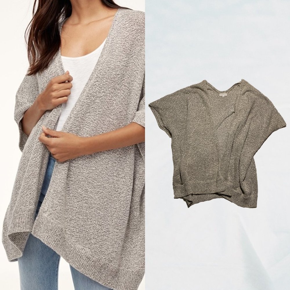 Aritzia Community Ionic Sweater Cape Oversized Open Front Cardigan Size XXS